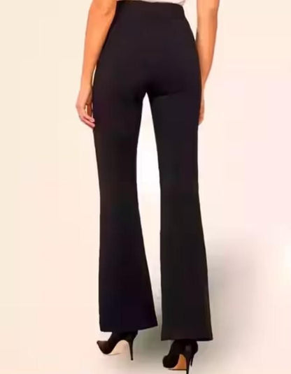 Women's Nontransparent Fabric Classic-Stylish Pant Black