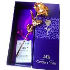 24K Gold Rose Gift Box
